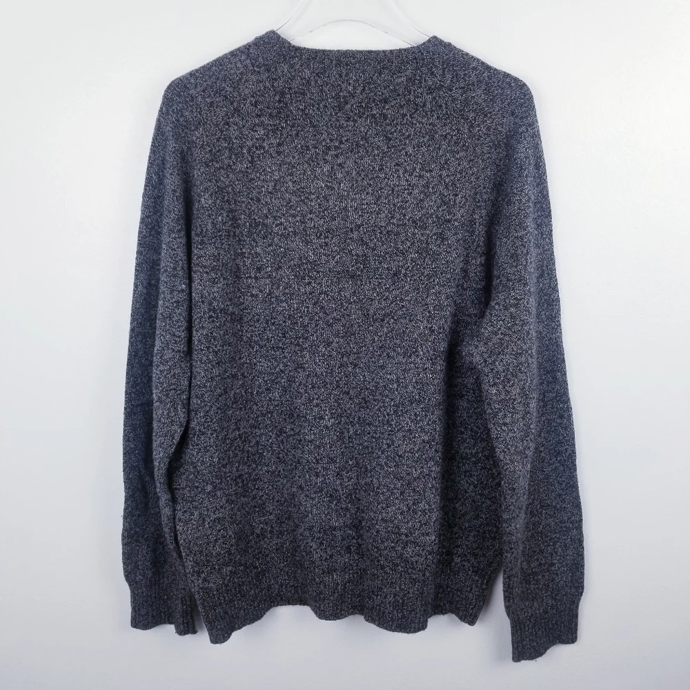 J. Crew Black & Gray Heather Wool Blend Men's Sweater